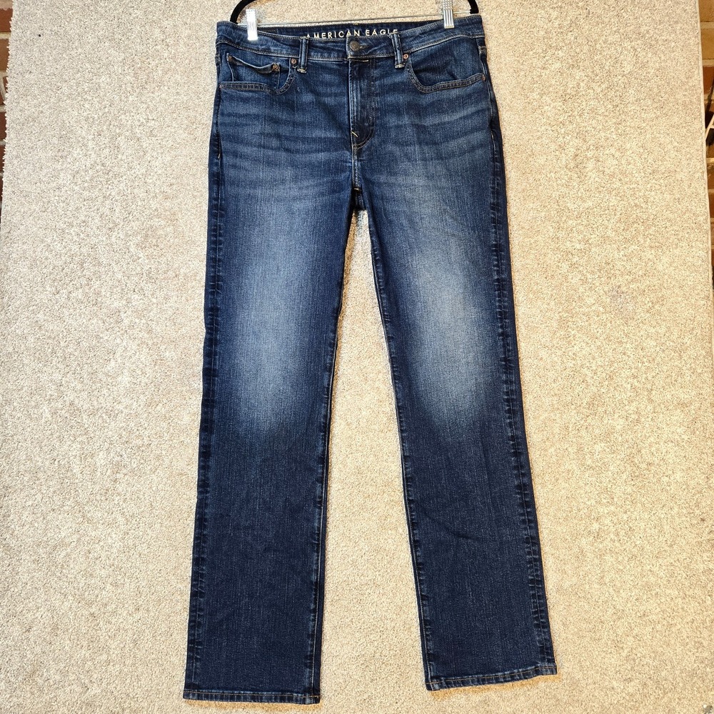American Eagle Original Bootcut Jeans Mens 34x32 (fits 35x32) stretch dark wash